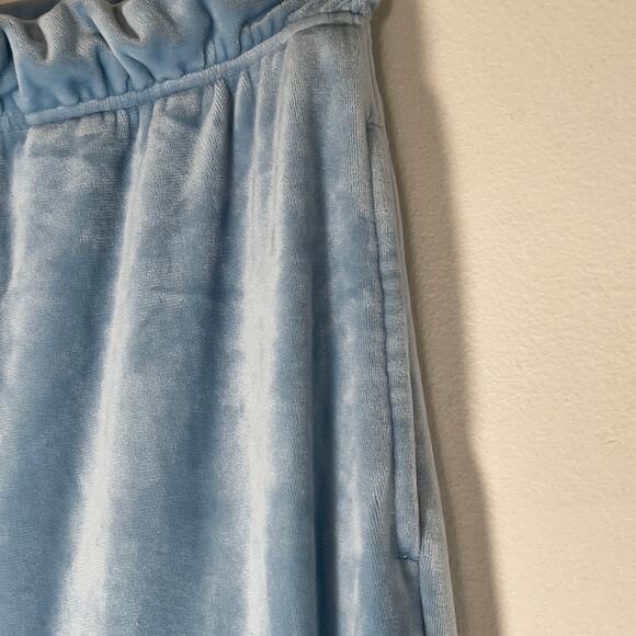 Serra Sky Blue Velour Set Top & Pants Women's Medium Pajamas Athletic Sweats - Picture 16 of 16